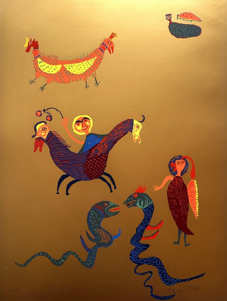 Ilija Bašičević Bosilj, ILIJA – L’Apocalypse d’Or, plate I, serigraph, 1970