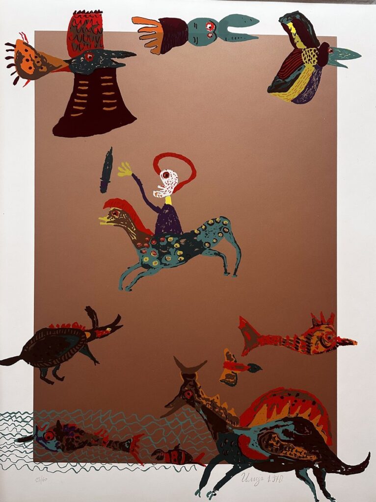 Ilija Bašičević Bosilj, ILIJA – L’Apocalypse d’Or, plate III, serigraph, 1970