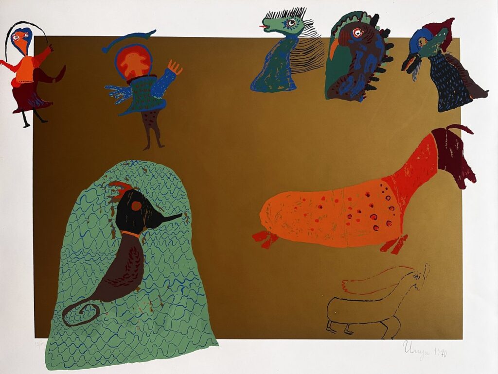 Ilija Bašičević Bosilj, ILIJA – L’Apocalypse d’Or, plate VII, serigraph, 1970