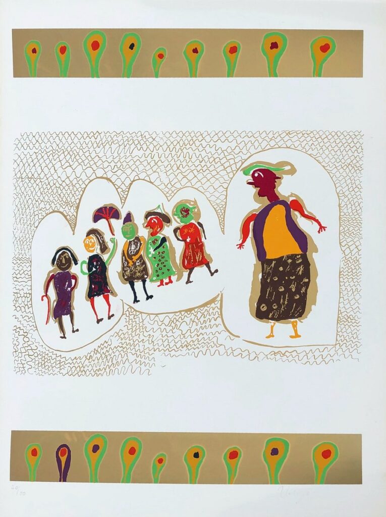 Ilija Bašičević Bosilj, ILIJA – The Golden Iliad, plate VI, serigraph